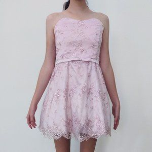 New Deena Light Pink Lace Dress